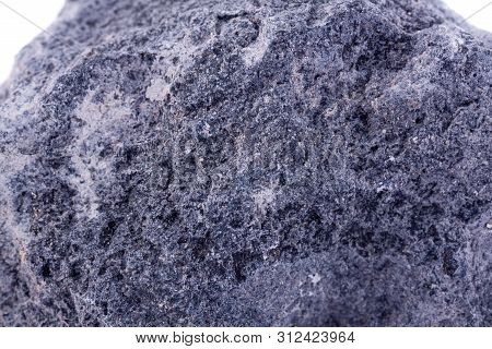 Macro Mineral Stone Serpentine On A White Background