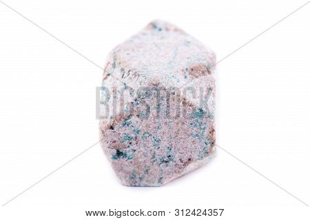 Macro Mineral Stone Stilbit Over White Background