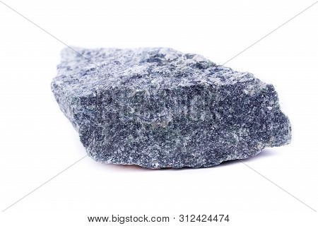 Macro Mineral Stone Dumortierite On White Background