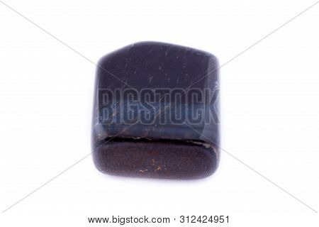 Macro Mineral Stone Falcon Eye On White Background