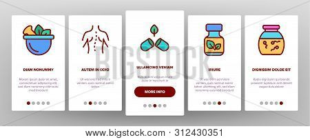 Naturopathy Therapy Onboarding Mobile App Page Screen. Naturopathy, Homeopathic Medication Linear Pi