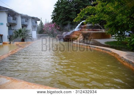Demre, Turkey - May 21, 2019: Pam Thermal Hotel, Hot Spring Mineral Medicinal Water