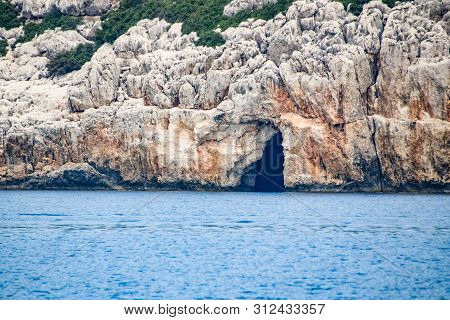 The Ruins Of The City Of Mira, Kekova, An Ancient Megalithic City Destroyed By An Earthquake.