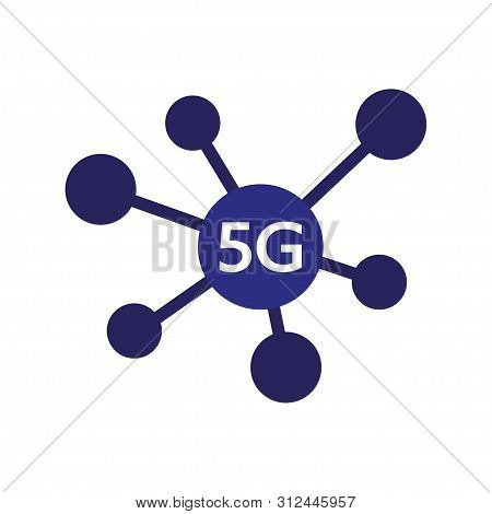 5g New Wireless Internet Wifi Connection. Vector Technology Icon Network Sign 5g. Fifth Innovative G