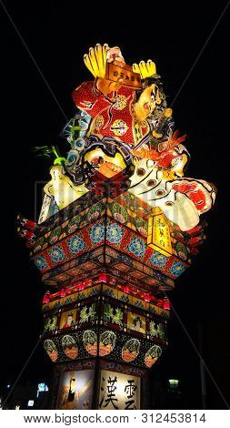 Aomori, Japan. Aug 08, 2016 : Goshogawara Tachineputa Matsuri Festival. A Japanese Summer Festival I