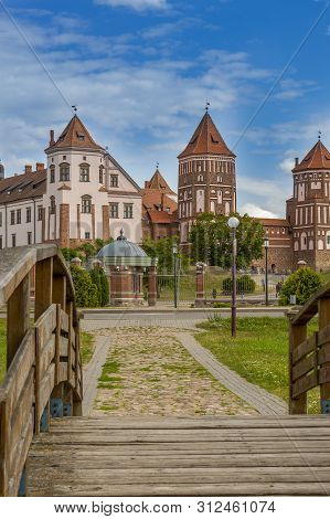Mir, Belarus - July 13, 2019: Mir Castle Is A World Heritage Site From Unesco, East Europe. Mir Cast