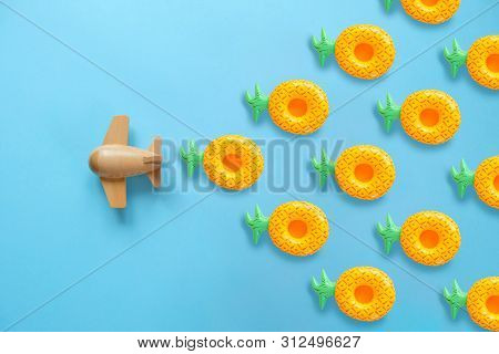 Small Wooden Toy Airplane Transport By Summer