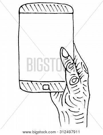 Abstract Phone For Web Design. Mobile Smartphone. Technology Device.technology Communication, Design