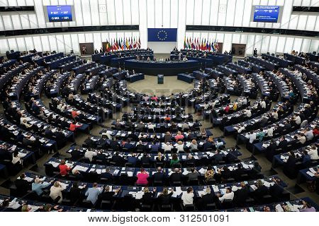 Plenary Room Of The European Parliament