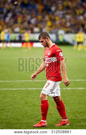 Rostov-on-don, Russia - July 20, 2019: Ayaz Guliev Of Fc Spartak Moscow After The Russian Premier Le
