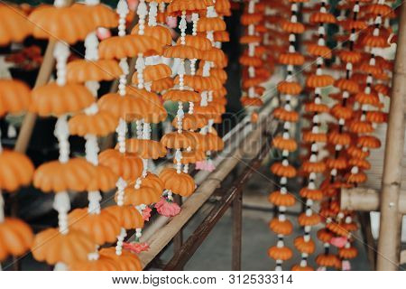 Flower Candle For Making Worship Merit To Buddha