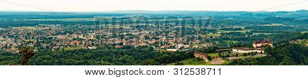 Leibnitz Panorama Wine Country, South Styria, Austria. Tourist Destination. City Scape, Saggau Castl