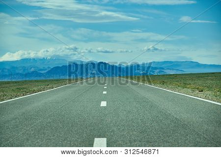 Road In Gobi Desert. Huysiyn Govi, Mongolia