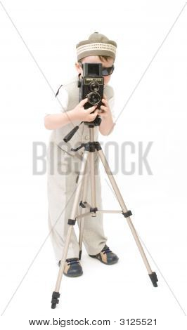 Young Photographer At Work