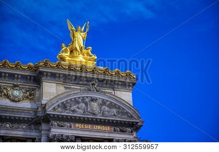 Paris, France - April 21, 2019 - The Palais Garnier Is A 1,979-seat Opera House, Which Was Built Fro