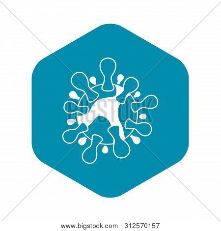 Aids Virus Icon. Simple Illustration Of Aids Virus Vector Icon For Web