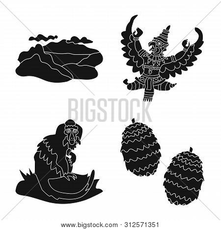 Vector Illustration Of And Traditional Icon. Set Of And Bali Stock Vector Illustration.