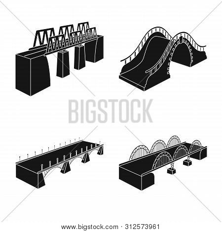 Vector Design Of Construct And Side Sign. Set Of Construct And Architecture Vector Icon For Stock.