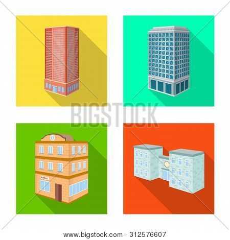 Isolated Object Of Construction And Building Logo. Collection Of Construction And Estate Vector Icon