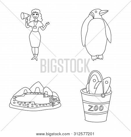 Vector Illustration Of Entertainment And Forest Icon. Set Of Entertainment And Park Stock Vector Ill