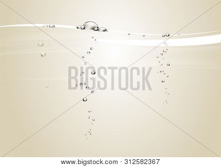 Water Wave Transparent Surface With Bubbles Of Air