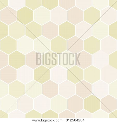 Vector Pastel Gold Peach Hexagons Seamless Repeat Pattern