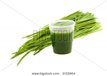 Wheatgrass napój & Wheatgrass na białym tle