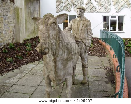 Agricoltore e mucca