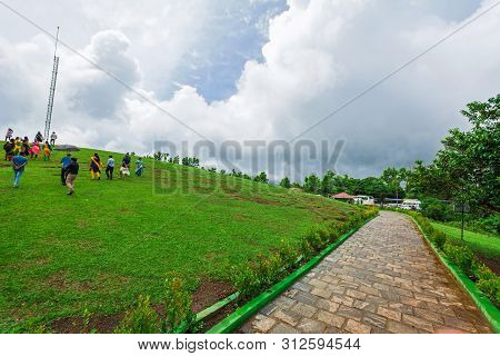 Beautiful Morning View Of Vagamon Meadows And Sky
