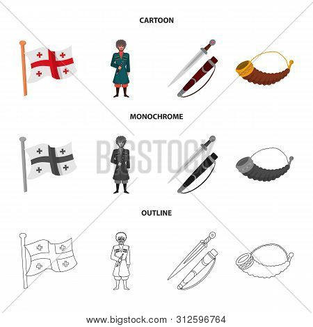 Vector Illustration Of Culture And Sightseeing Icon. Set Of Culture And Originality Vector Icon For 