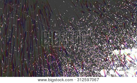 Colorful Grunge Abstract Background, Rainbow Gradient. Stipple Effect. Funny Chaos Art Composition F