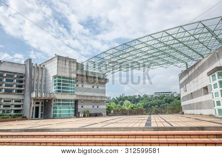 Changhua, Taiwan - July 13th, 2019: modern style architecture of National Changhua Living Art Center at Changhua city, Taiwan, Asia