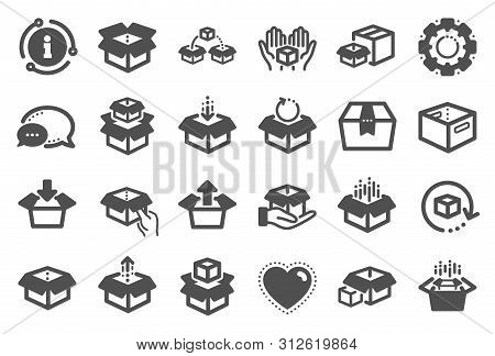 Box Icons. Package, Delivery Boxes, Cargo Box. Cargo Distribution, Export Boxes, Return Parcel Icons