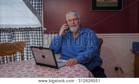 Senior Upset And Mad At Using A Computer And Technology