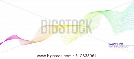 Twisted Colored Lines. Dynamic Flowing Waves Isolated On White Background. Abstract Wavy Spun Stripe