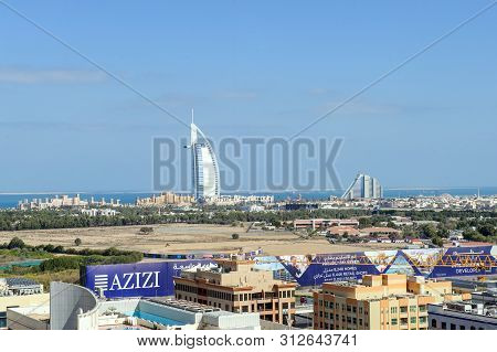 Dubai,uae. 25 Of March,2022: View Of Dubai Barsha Area In The Morning Time.mall Of Emirates.
