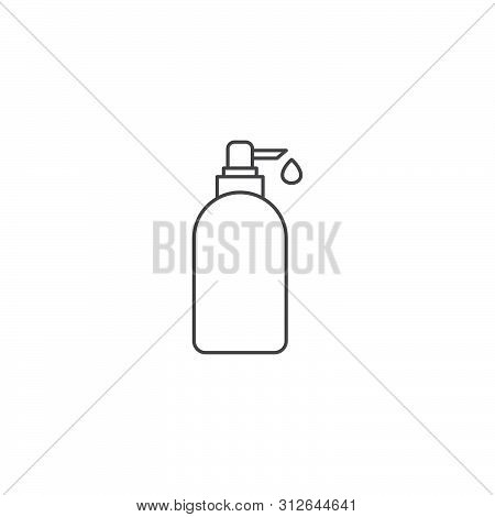 Dispenser Pump Bottle Vector Icon Isolated On White Background