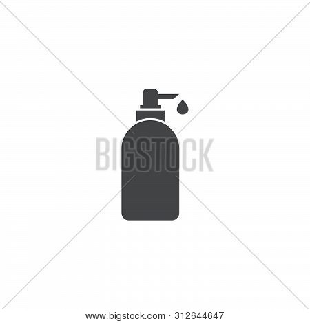 Dispenser Pump Bottle Vector Icon Isolated On White Background