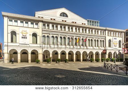 Valladolid,spain - May 13,2019 - View At The Building Of Principal Theater In Valladolid. Valladolid