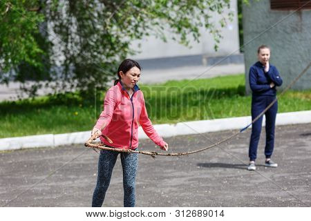 Novokuznetsk. Russia. 08.06.2019. Competitions In National Games Of Small Peoples Of Siberia. Shoria
