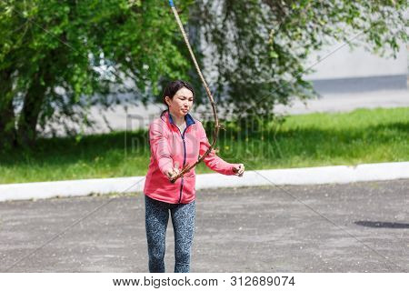 Novokuznetsk. Russia. 08.06.2019. Competitions In National Games Of Small Peoples Of Siberia. Shoria