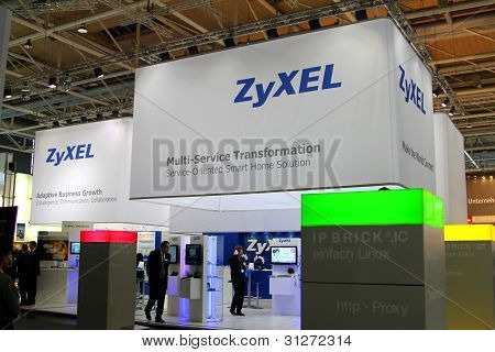 Stojan Zyxel v Cebit počítač Expo