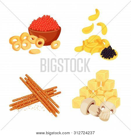 Isolated Object Of Food And Product Icon. Set Of Food And Party Vector Icon For Stock.