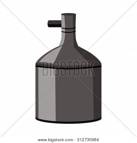 Isolated Object Of Bottle And Drink Logo. Set Of Bottle And Cold Vector Icon For Stock.