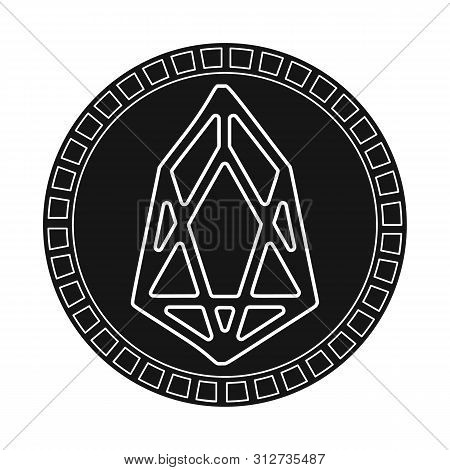 Isolated Object Of Bytecoin And Virtual Symbol. Set Of Bytecoin And Tech Stock Symbol For Web.