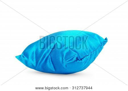 Bright Pillow Isolated On White Comfortable, Bed, Cloth, Soft, Domestic, Rest, Sleep,