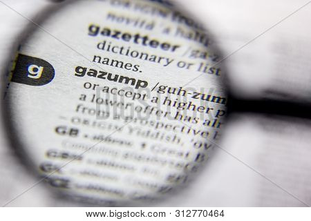 Word Or Phrase Gazump In A Dictionary