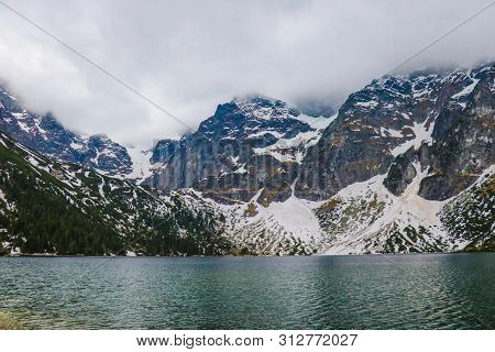 Morskie Oko Lake In Polish Tatra Mountains.
