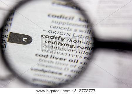 Word Or Phrase Codify In A Dictionary