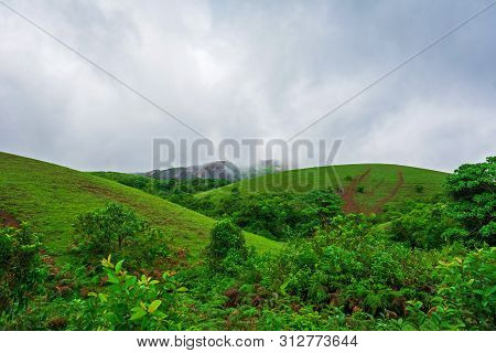 Beautiful Morning View Of Vagamon Meadows And Sky